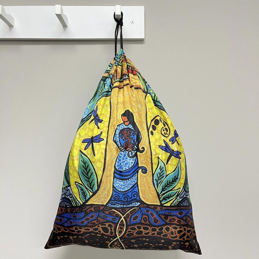 &#39;Strong Earth Woman&#39; Travel Laundry Bag by Leah Dorion