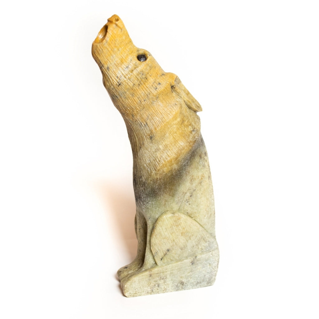 Howling Wolf Carving by Todd Longboat