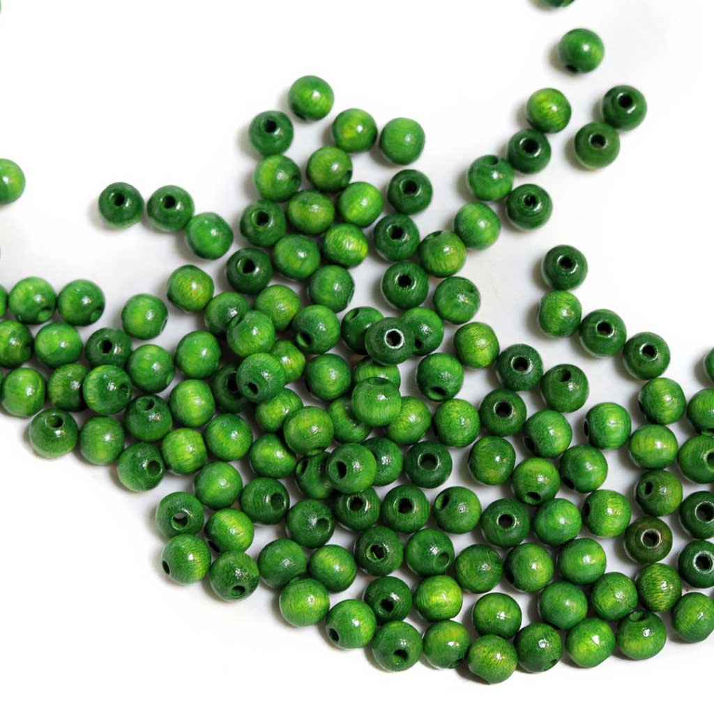 6mm Round Wood Beads