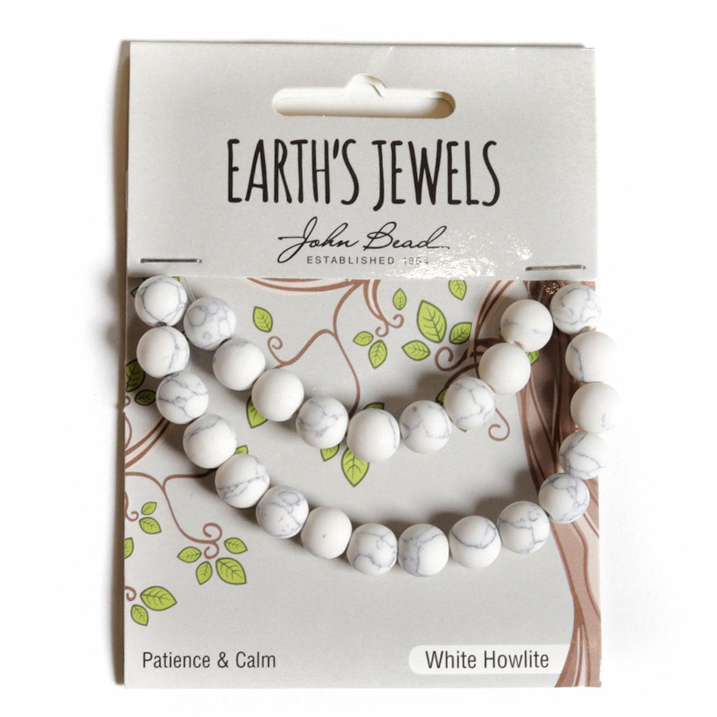 White Howlite Natural - 8mm Round