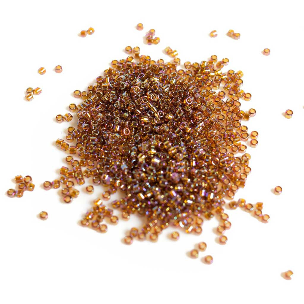 Amber Transparent Aurora Borealis - Delicas