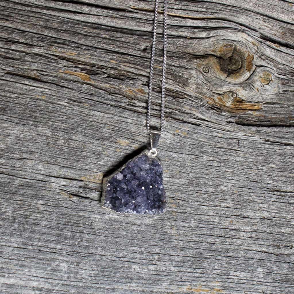 Amethyst Druze Pendant Necklace - Beaded Dreams
 - 2