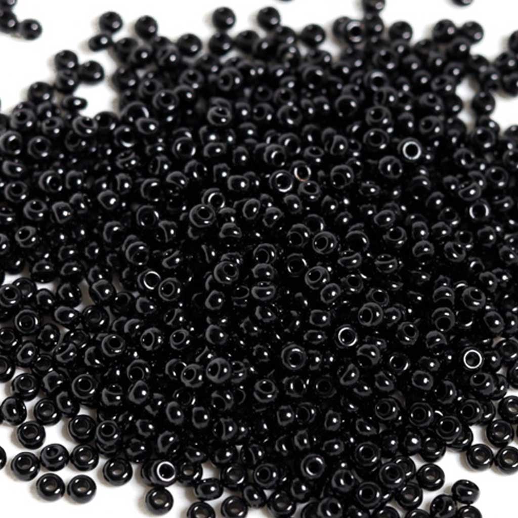 Opaque Black - Size 8/0 Seedbeads