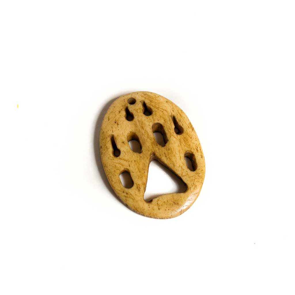 Bone Wolf Paw Pendant