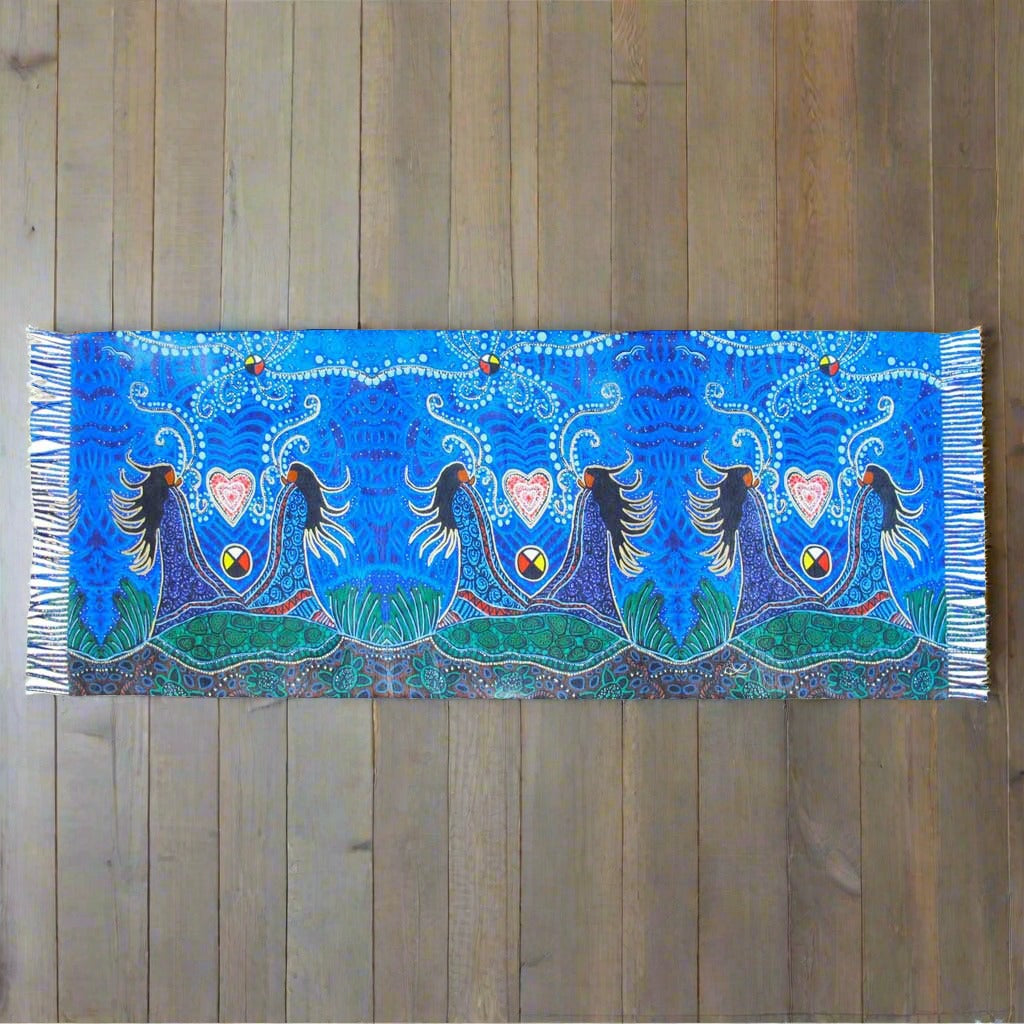 &#39;Breath of Life&#39; Eco Fringed Shawl by Leah Dorion