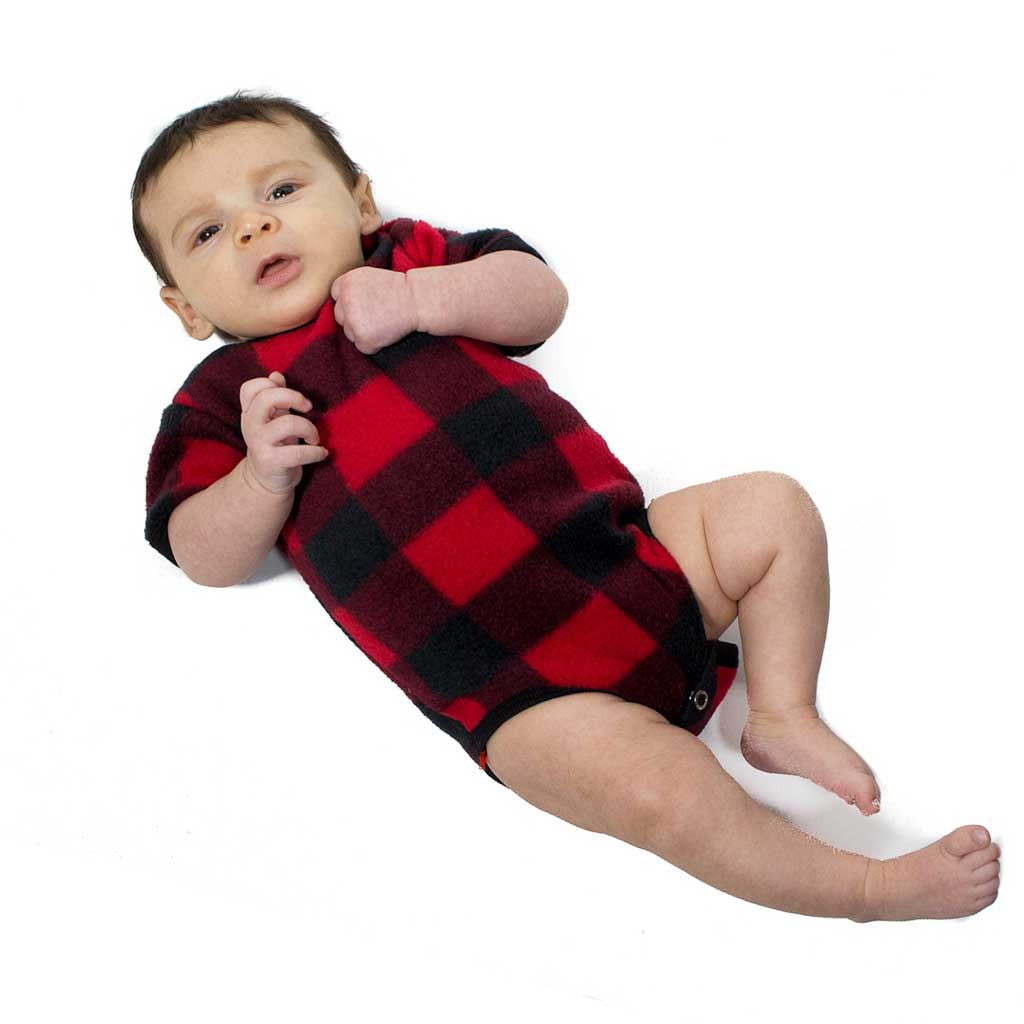 'Buffalo' Plaid Baby Onesie - Beaded Dreams
