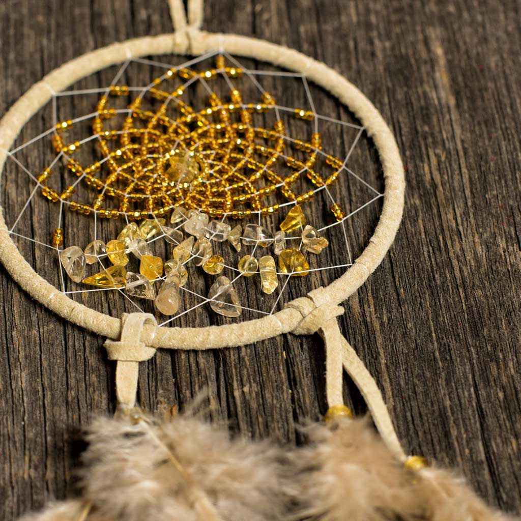 &#39;Energy Flow&#39; Tan Dreamcatcher - Beaded Dreams
 - 2