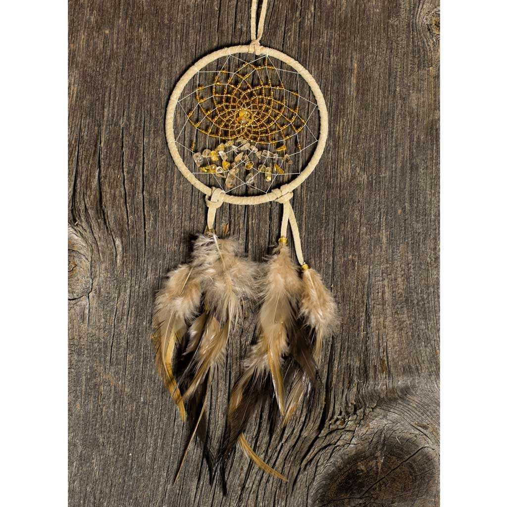 &#39;Energy Flow&#39; Tan Dreamcatcher - Beaded Dreams
 - 1