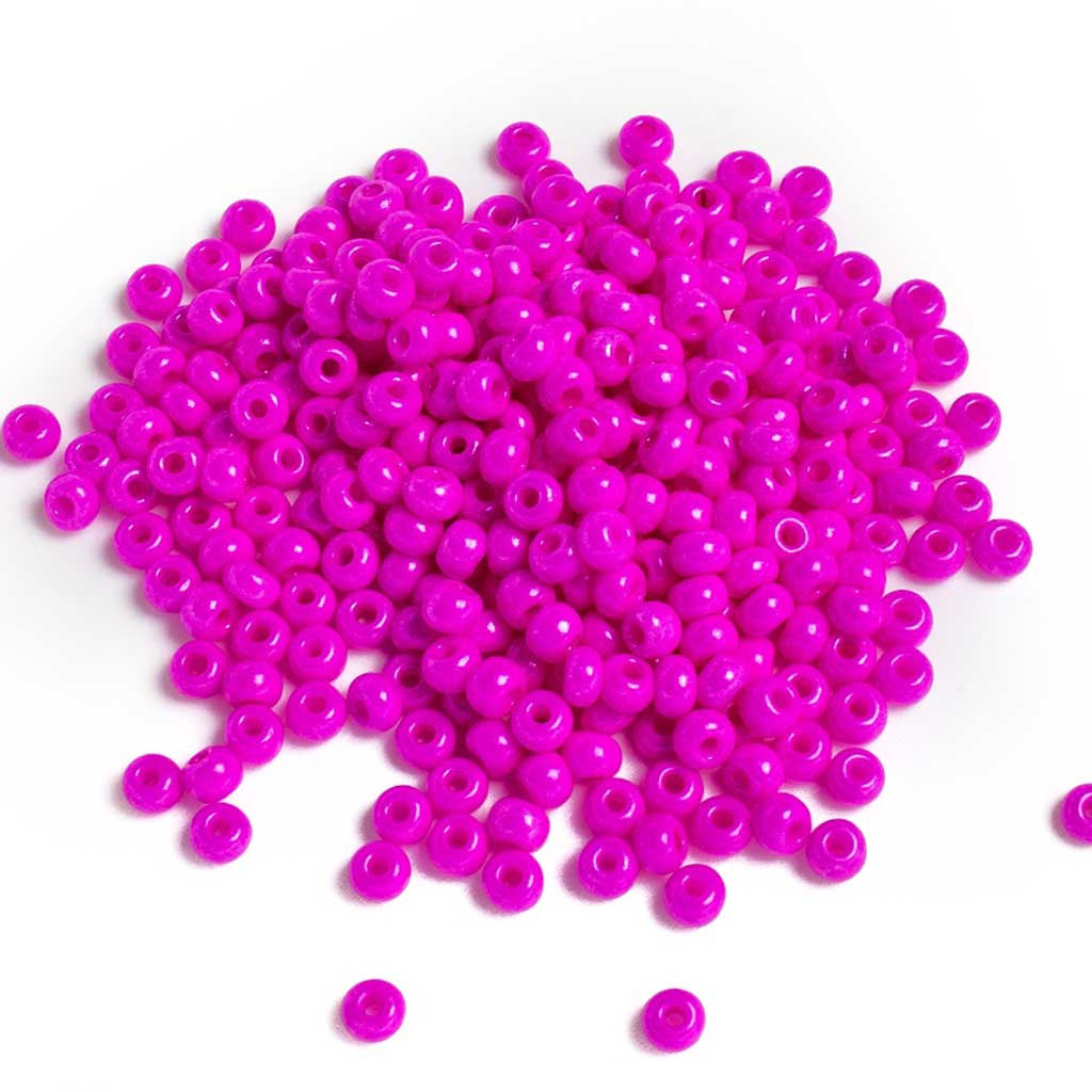 Dyed Rose Opaque Pony Beads