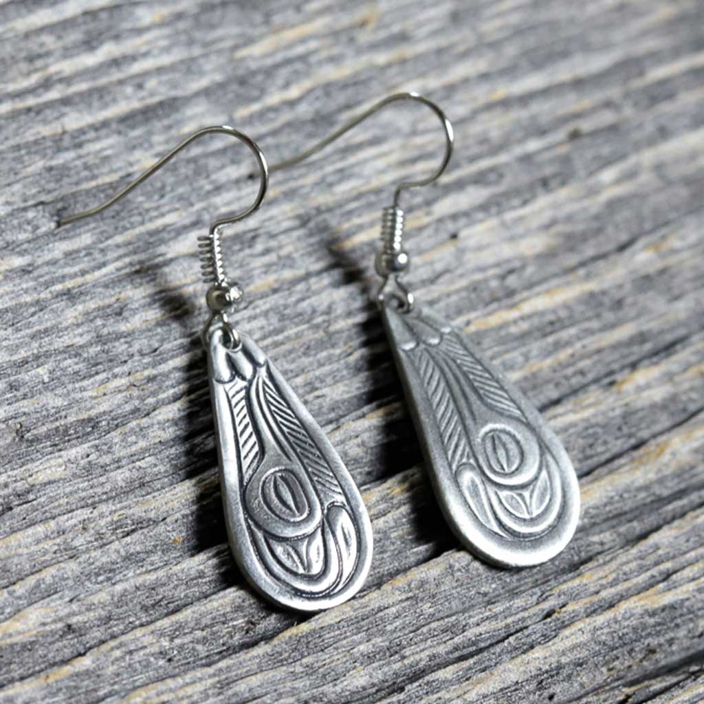 Pewter Hummingbird Earrings