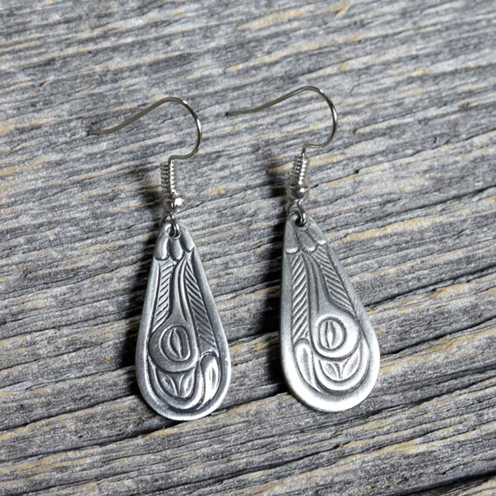 Pewter Hummingbird Earrings