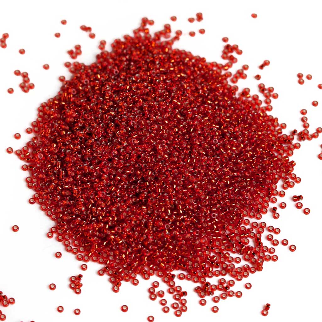 Flame Red Silverlined - Size 15/0 Miyuki