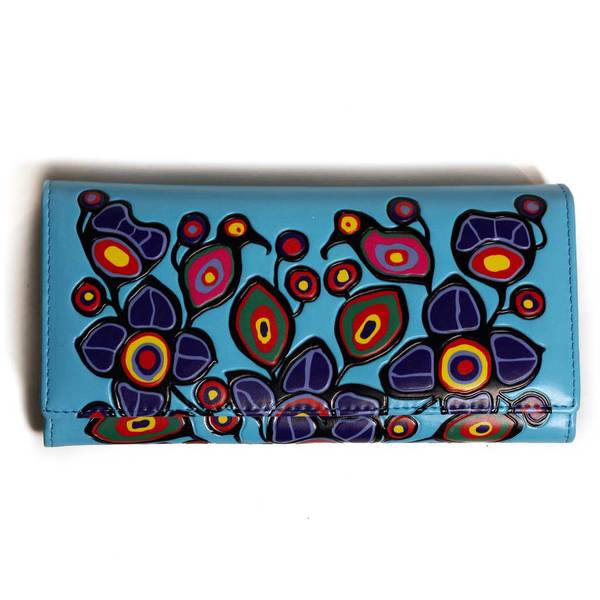 &#39;Flowers &amp; Birds&#39; Wallet by Norval Morrisseau