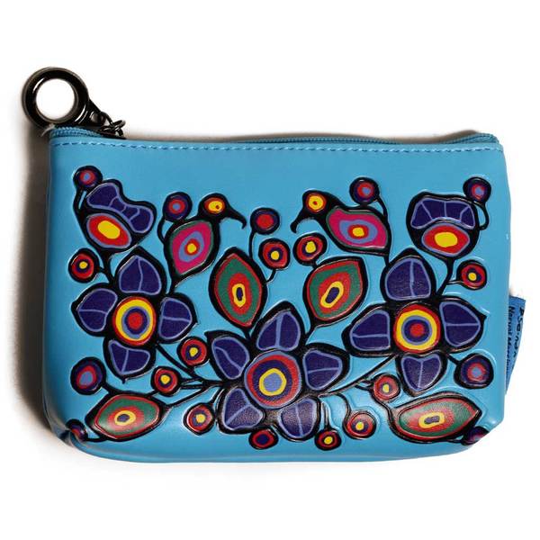 &#39;Flowers &amp; Birds&#39; Coin Purse by Norval Morrisseau