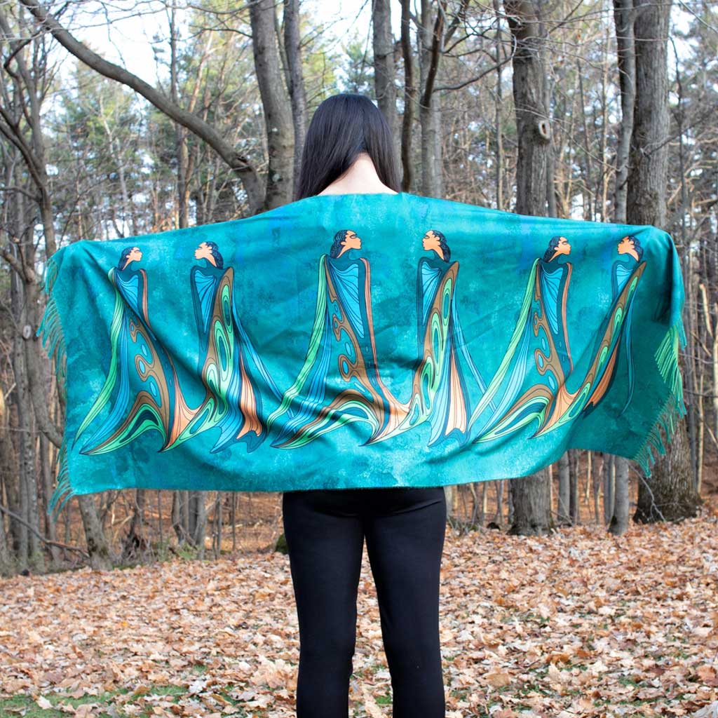 'Friends' Fringed Shawl by Maxine Noel