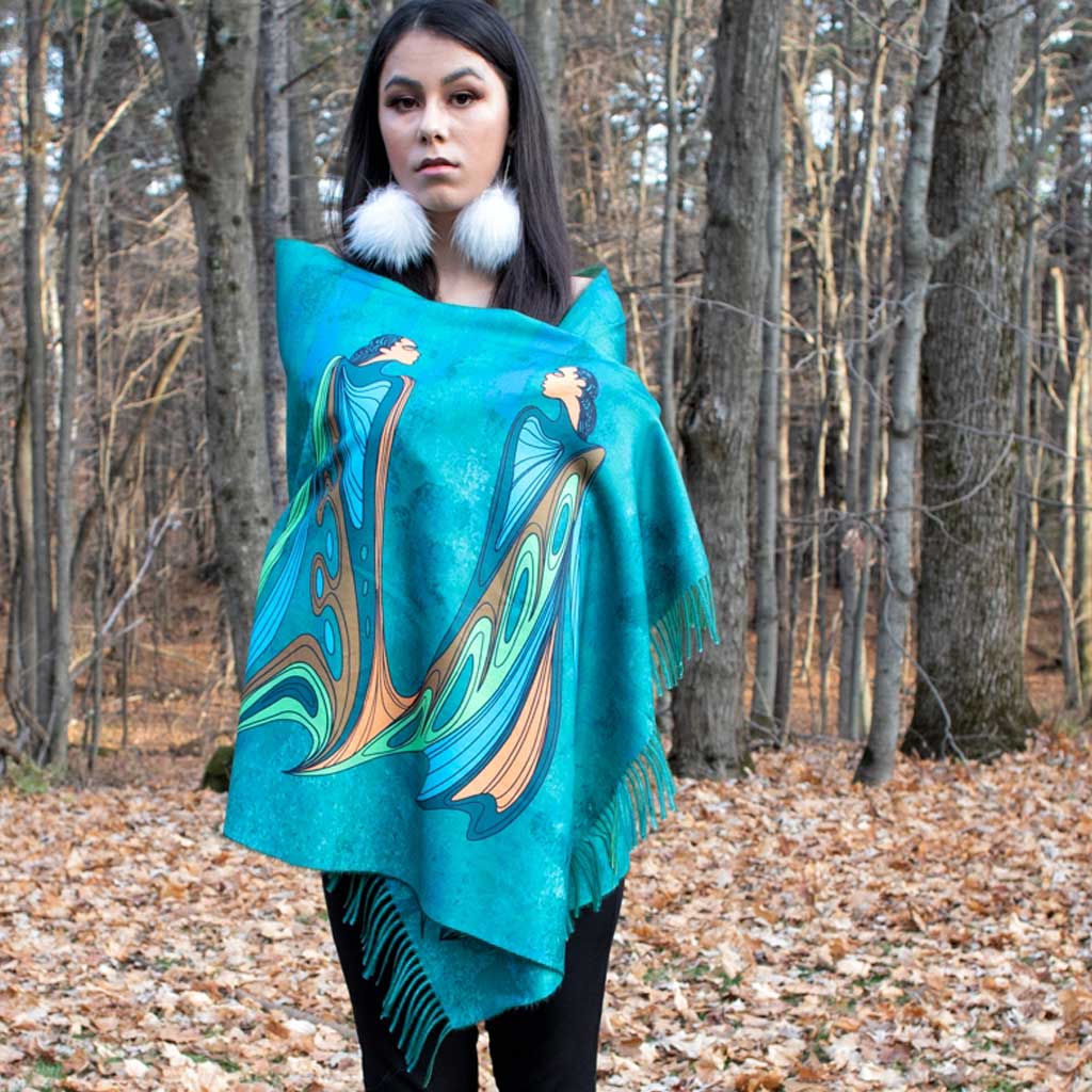 'Friends' Fringed Shawl by Maxine Noel