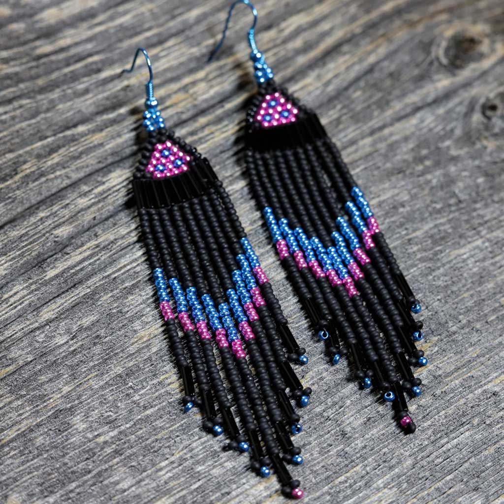 'Milky Way' Beaded Earrings by Morningstar