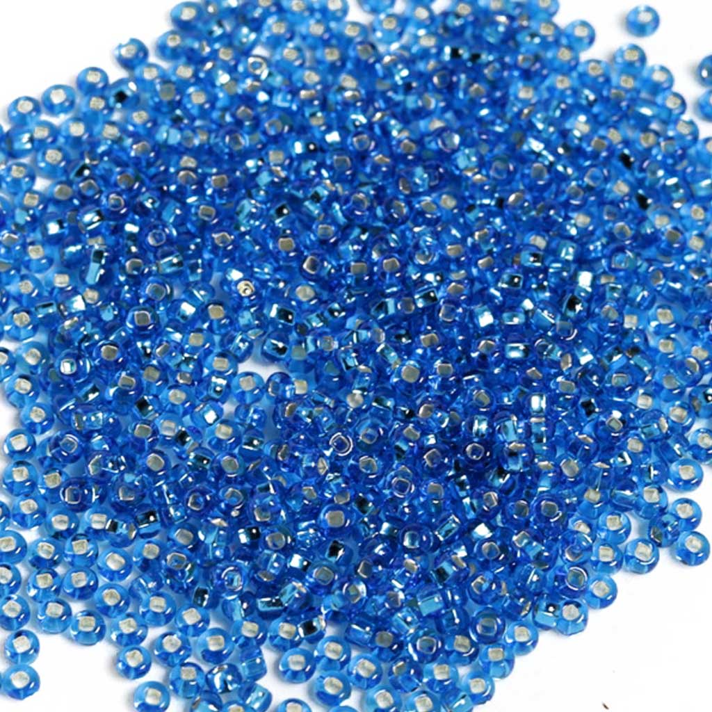 Light Blue Silverlined - Size 8/0 Seedbeads