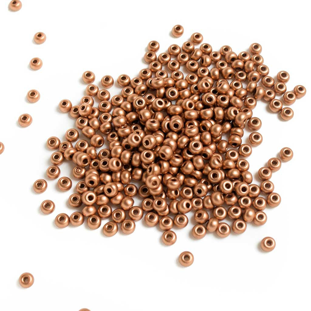 Metallic Light Copper Pony Beads