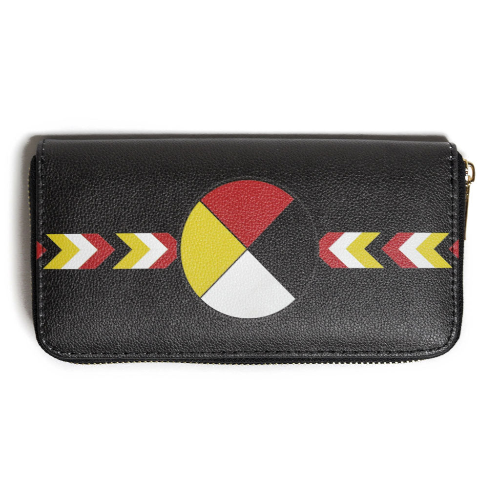 Medicine Wheel Zip-Around Wallet