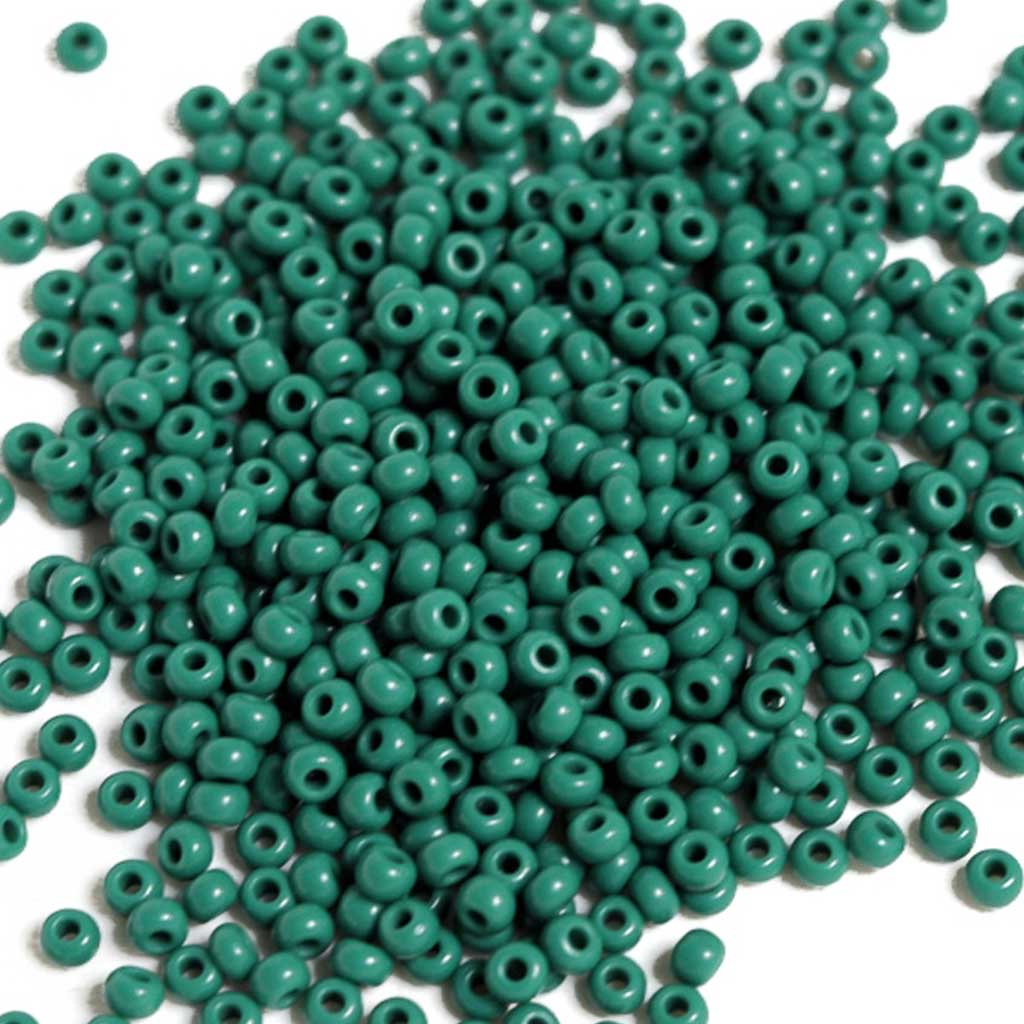 Opaque Medium Dark Green - Size 8/0 Seedbeads