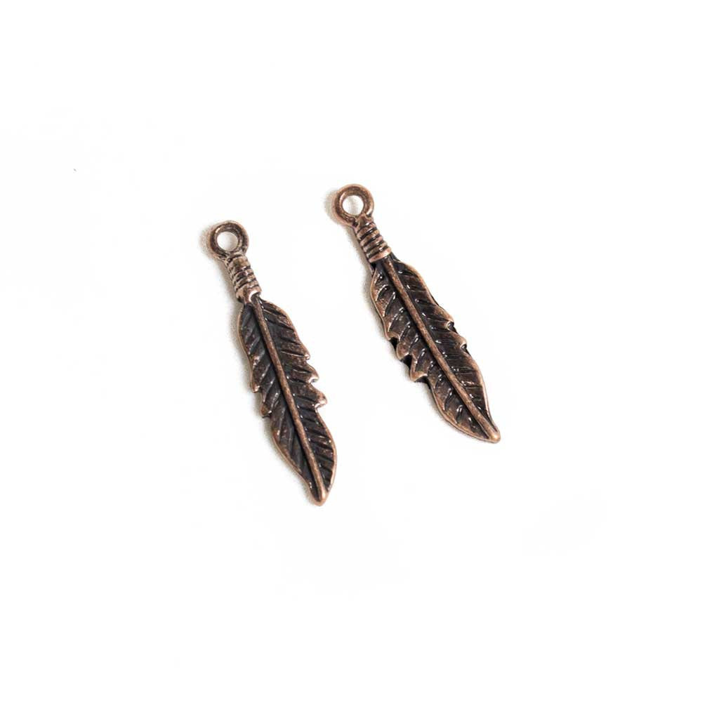 Metal Feather Pendants
