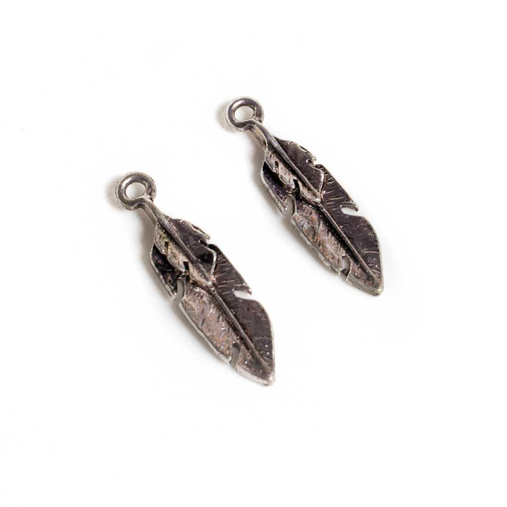 Metal Feather Pendants
