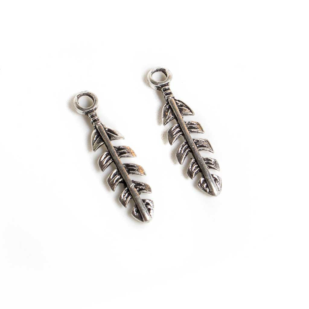 Metal Feather Pendants