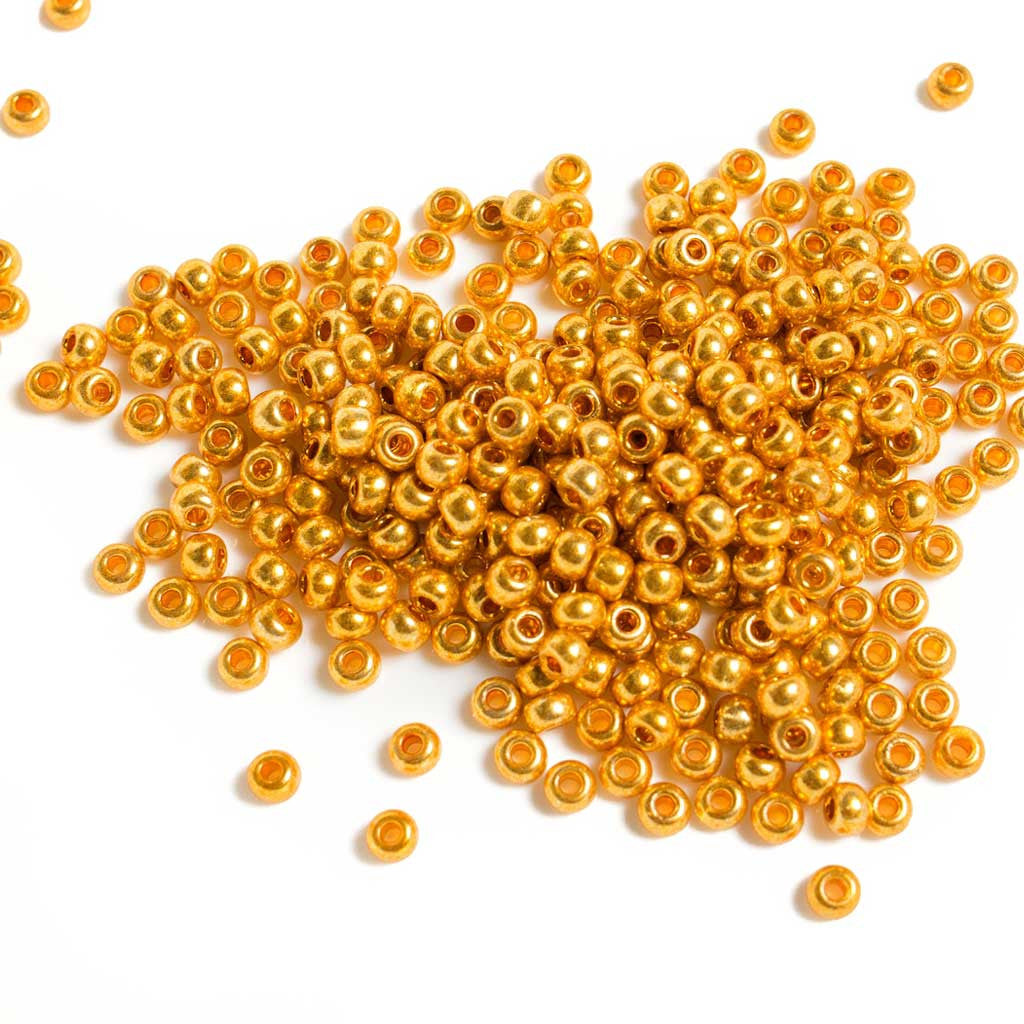 Metallic Gold Pony Beads