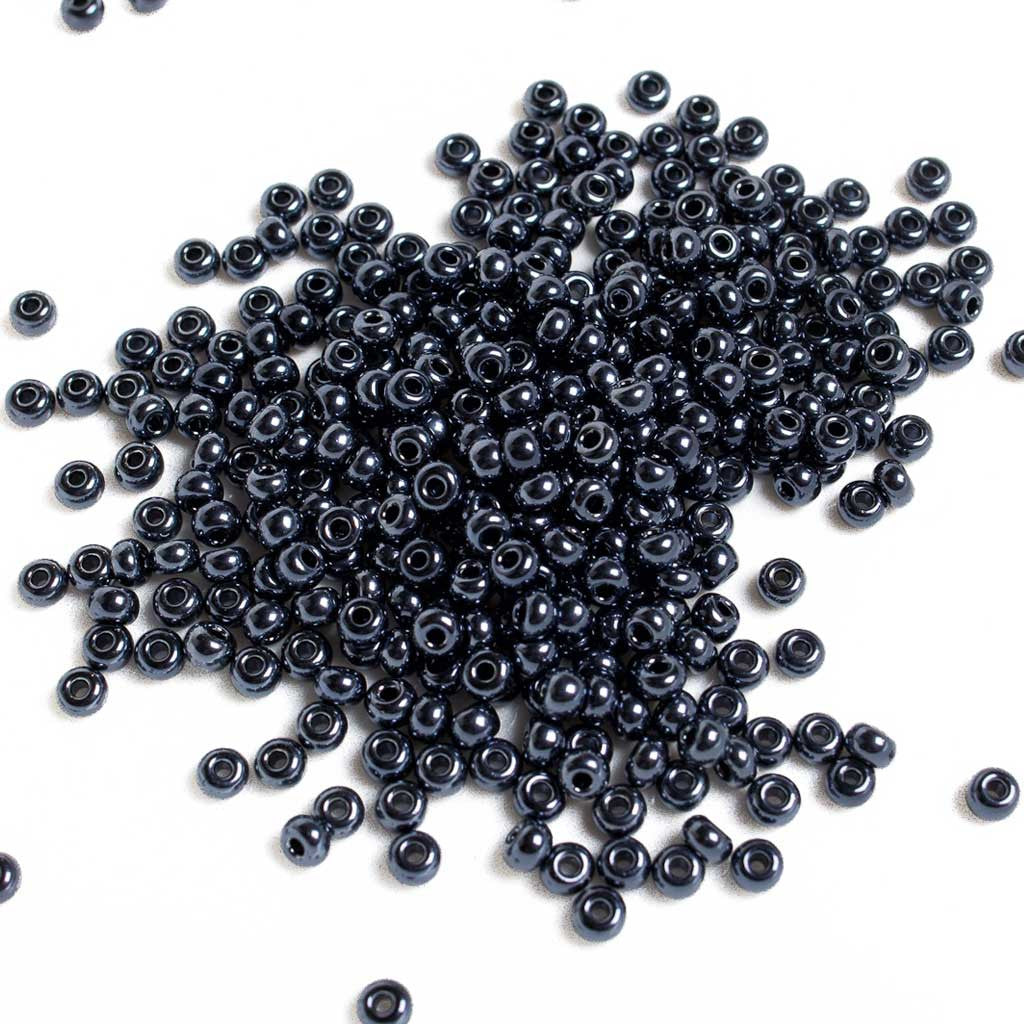 Metallic Gunmetal Pony Beads