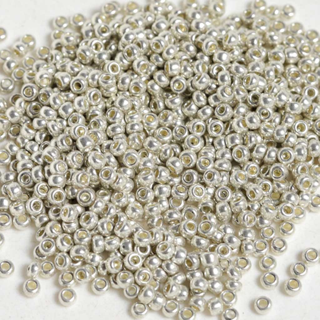 Metallic Silver - Size 8/0 Seedbeads