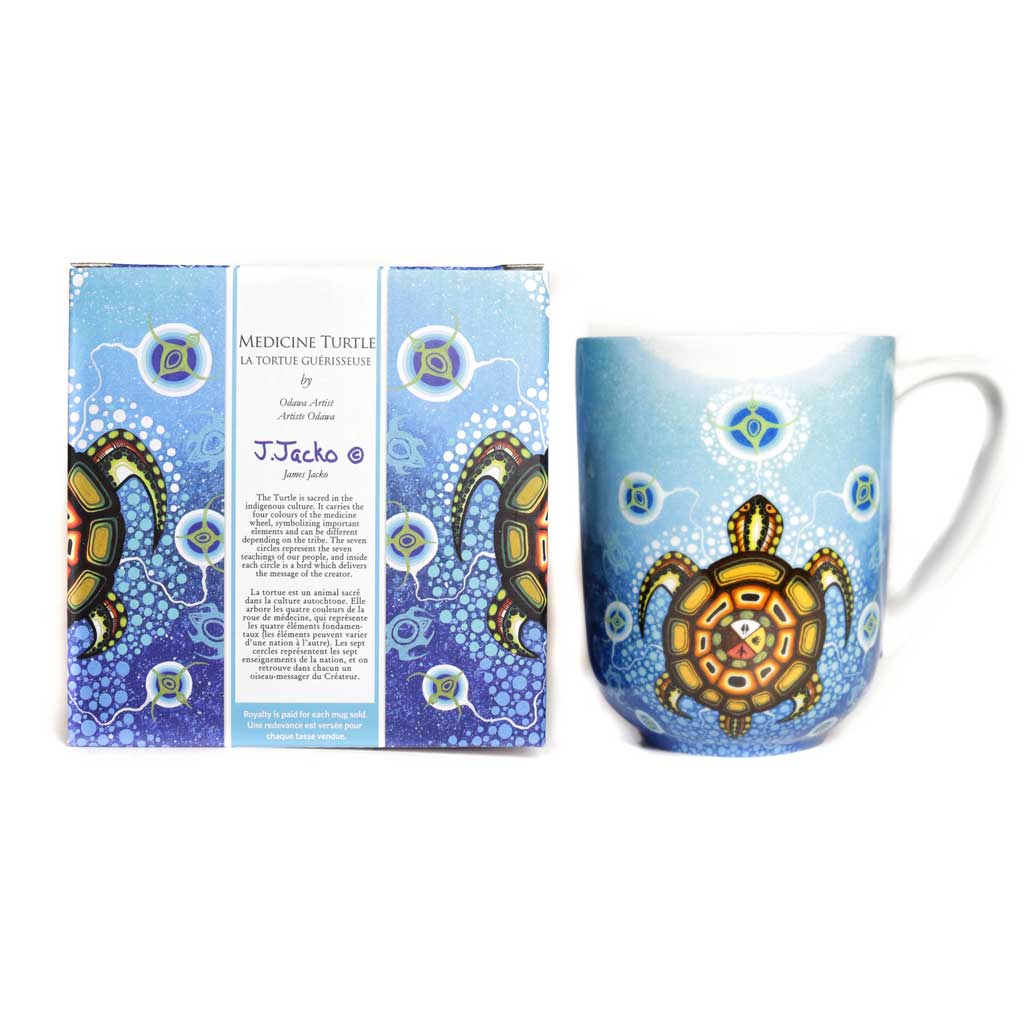 &#39;Medicine Turtle&#39; mug by James Jacko