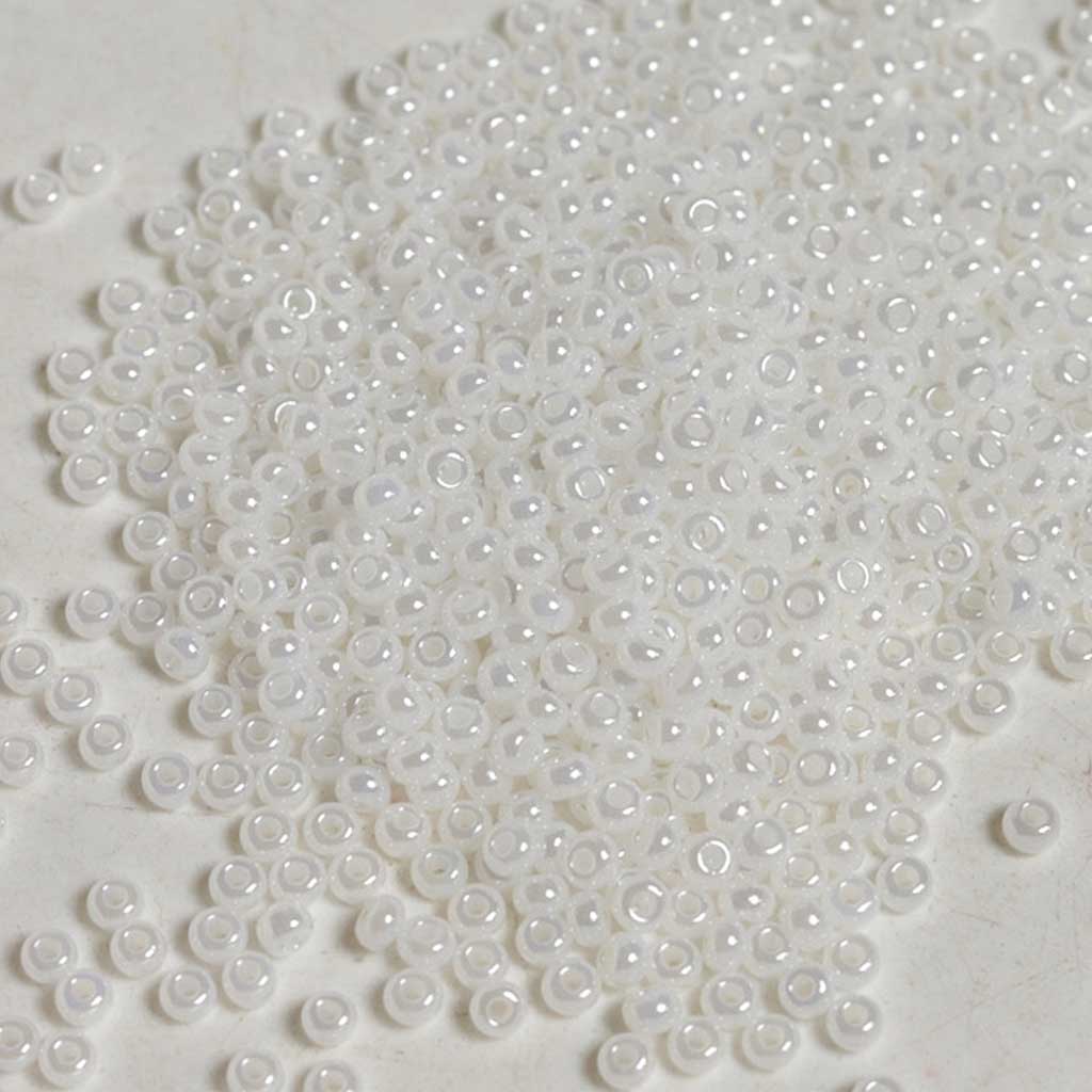 Opaque Pearl White - Size 8/0 Seedbeads