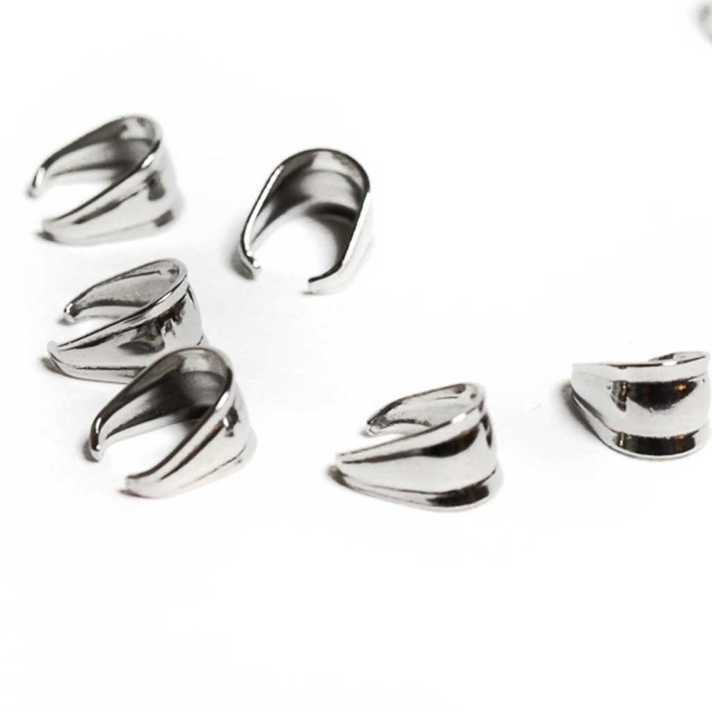 Stainless Steel Pinch Bails - 10mm