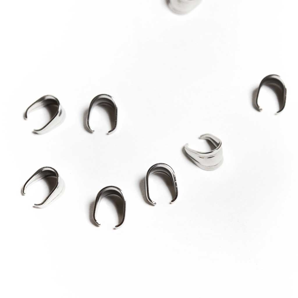 Stainless Steel Pinch Bails - 10mm