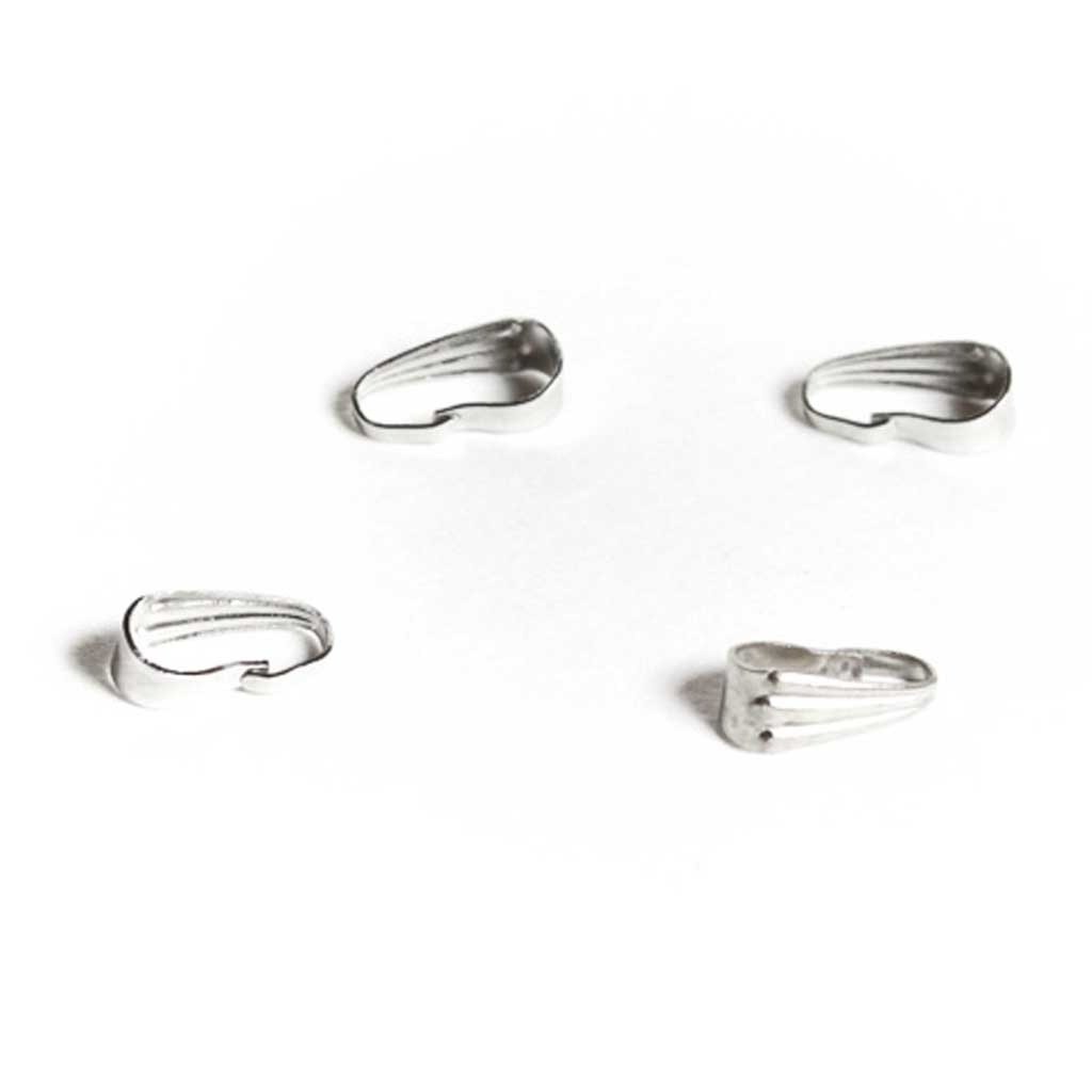 Stainless Steel Pinch Bails - 9mm