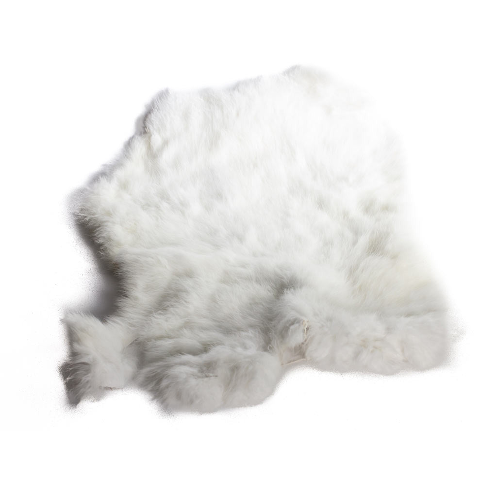 Rabbit Fur Pelt - White or Natural - Beaded Dreams
 - 1