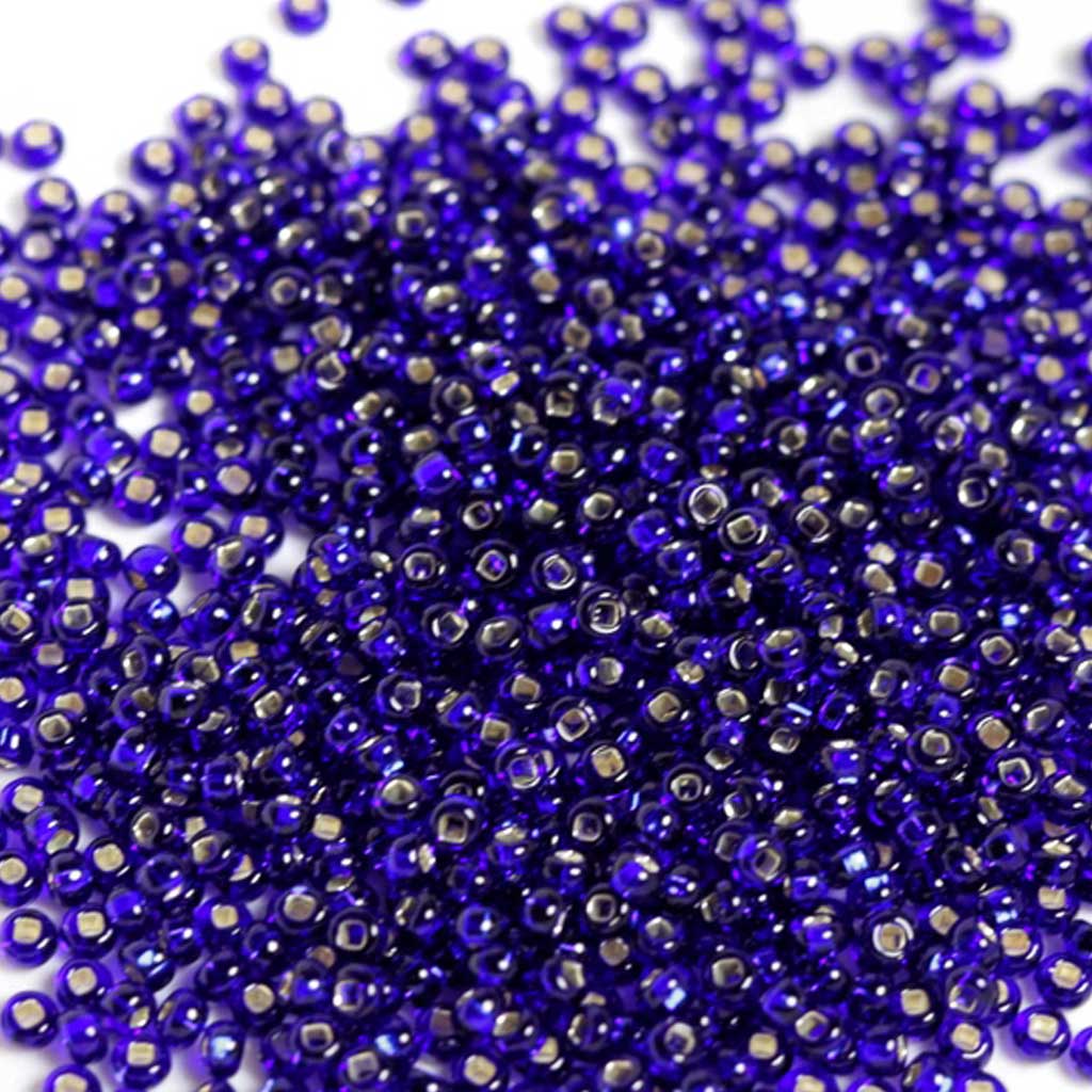 Royal Blue Silverlined - Size 8/0 Seedbeads