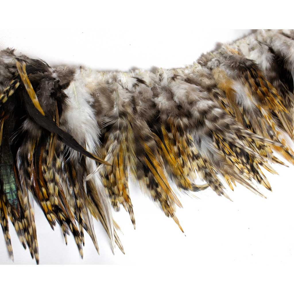 Saddle Chinchilla Feathers - 1 Yard
