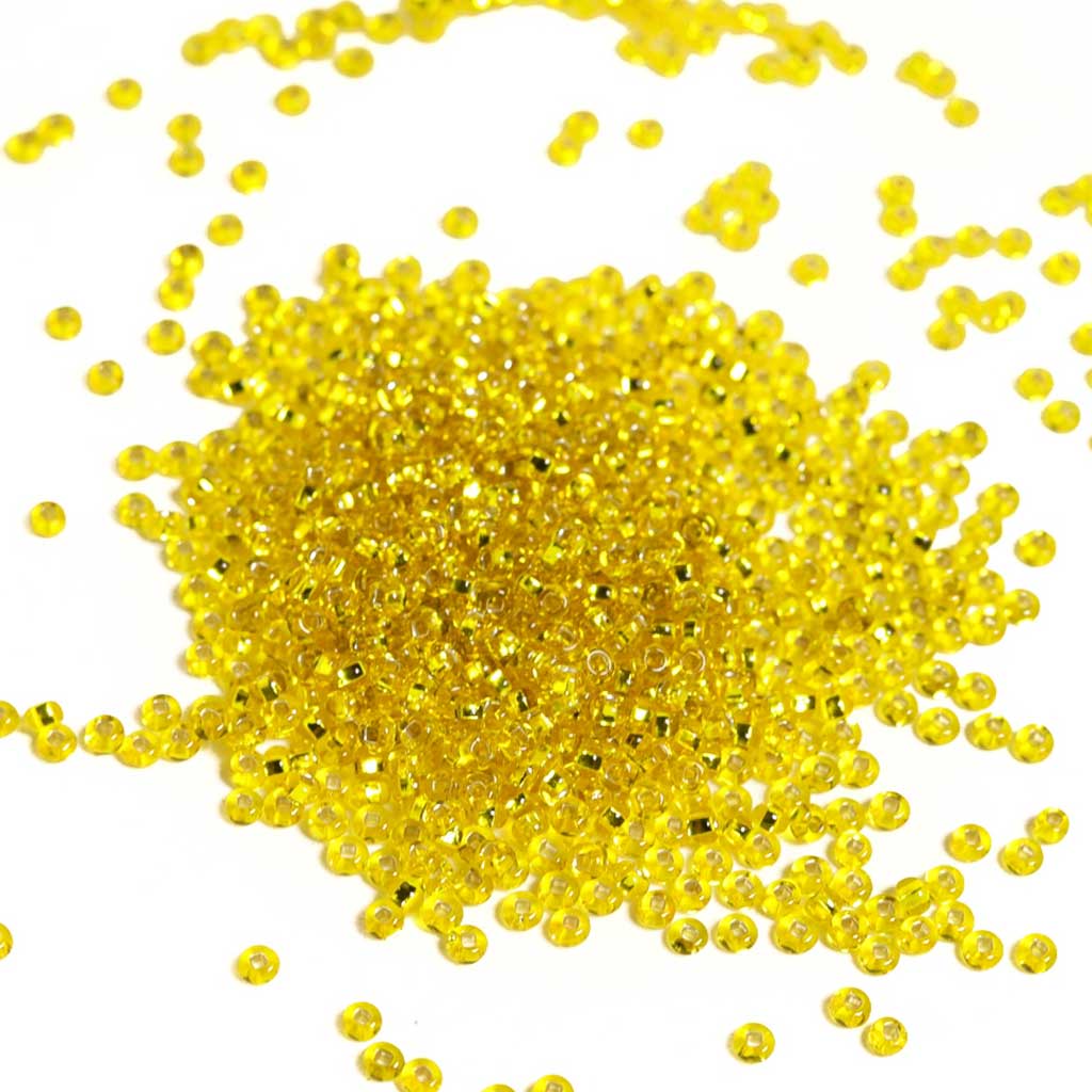 Yellow Silverlined - Size 8/0 Seedbeads
