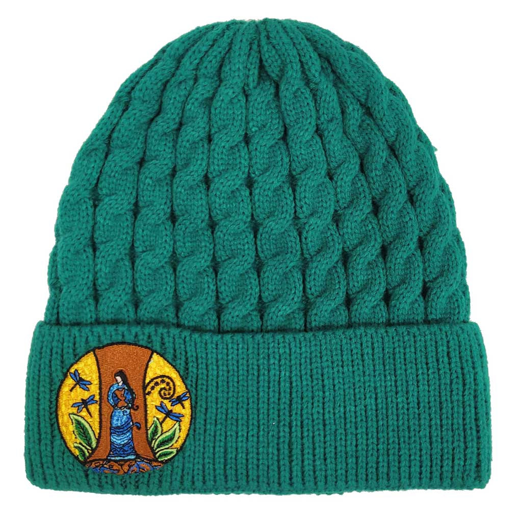 'Strong Earth Woman' Knitted Toque by Leah Dorion