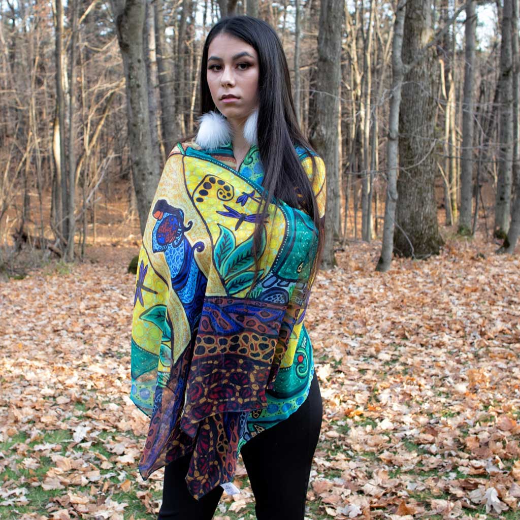 &#39;Strong Earth Woman&#39; Eco- Scarf by Leah Dorion