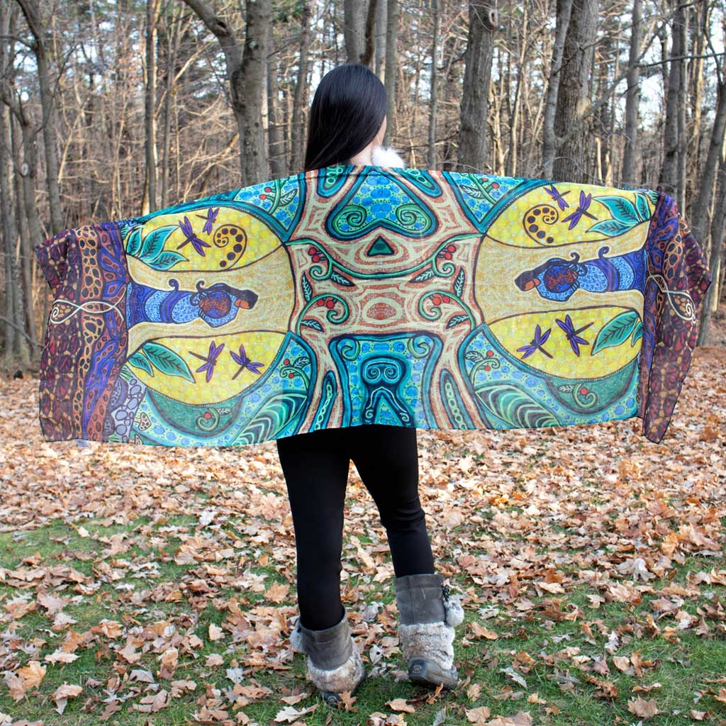 'Strong Earth Woman' Shawl by Leah Dorion