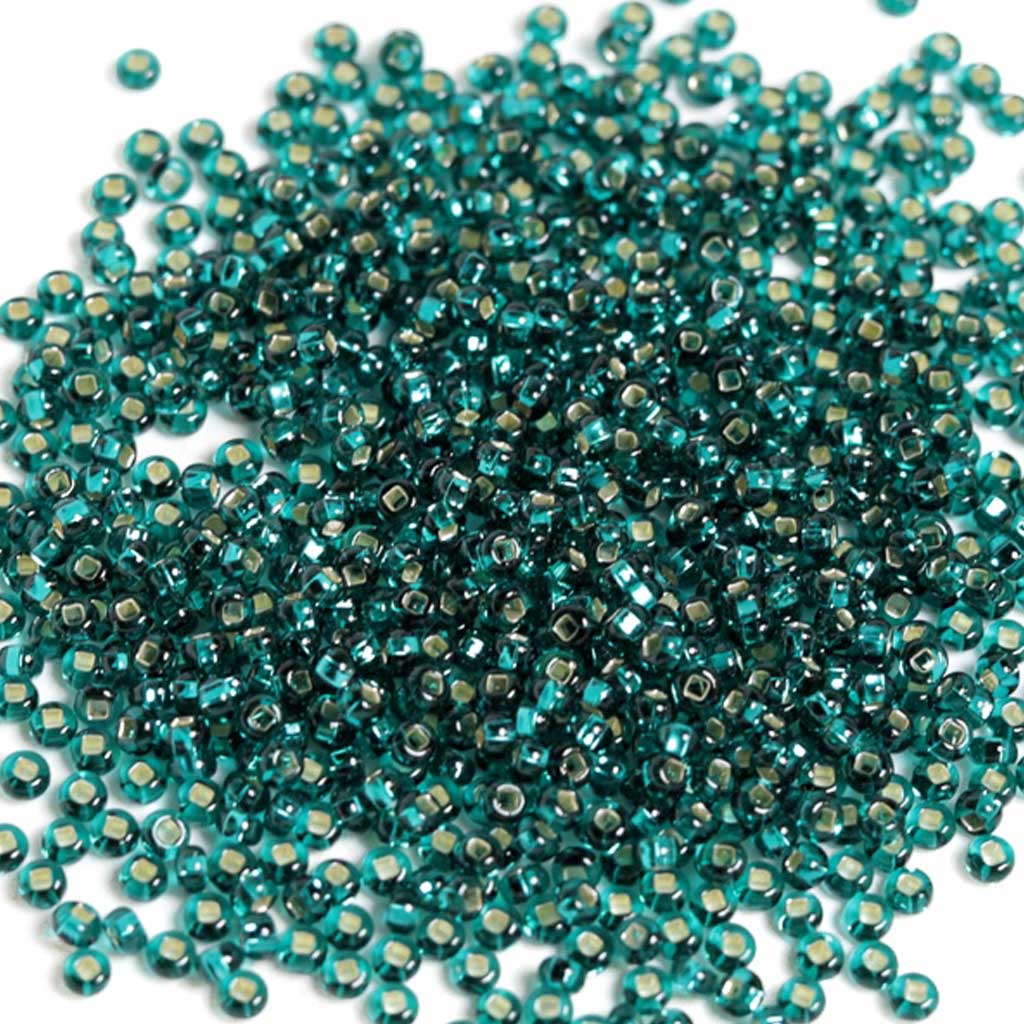 Teal Green Silverlined - Size 8/0 Seedbeads