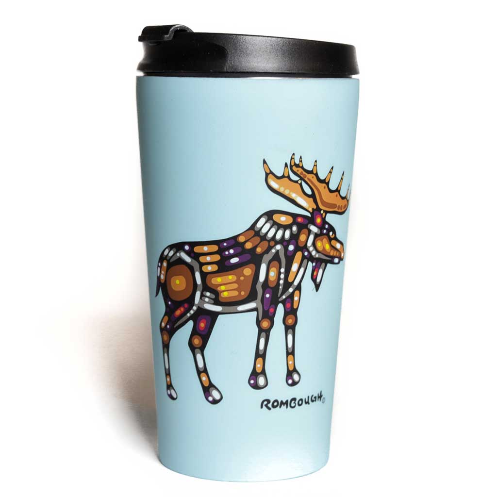 'Moose' Stainless Steel Travel Mug by John Rombough