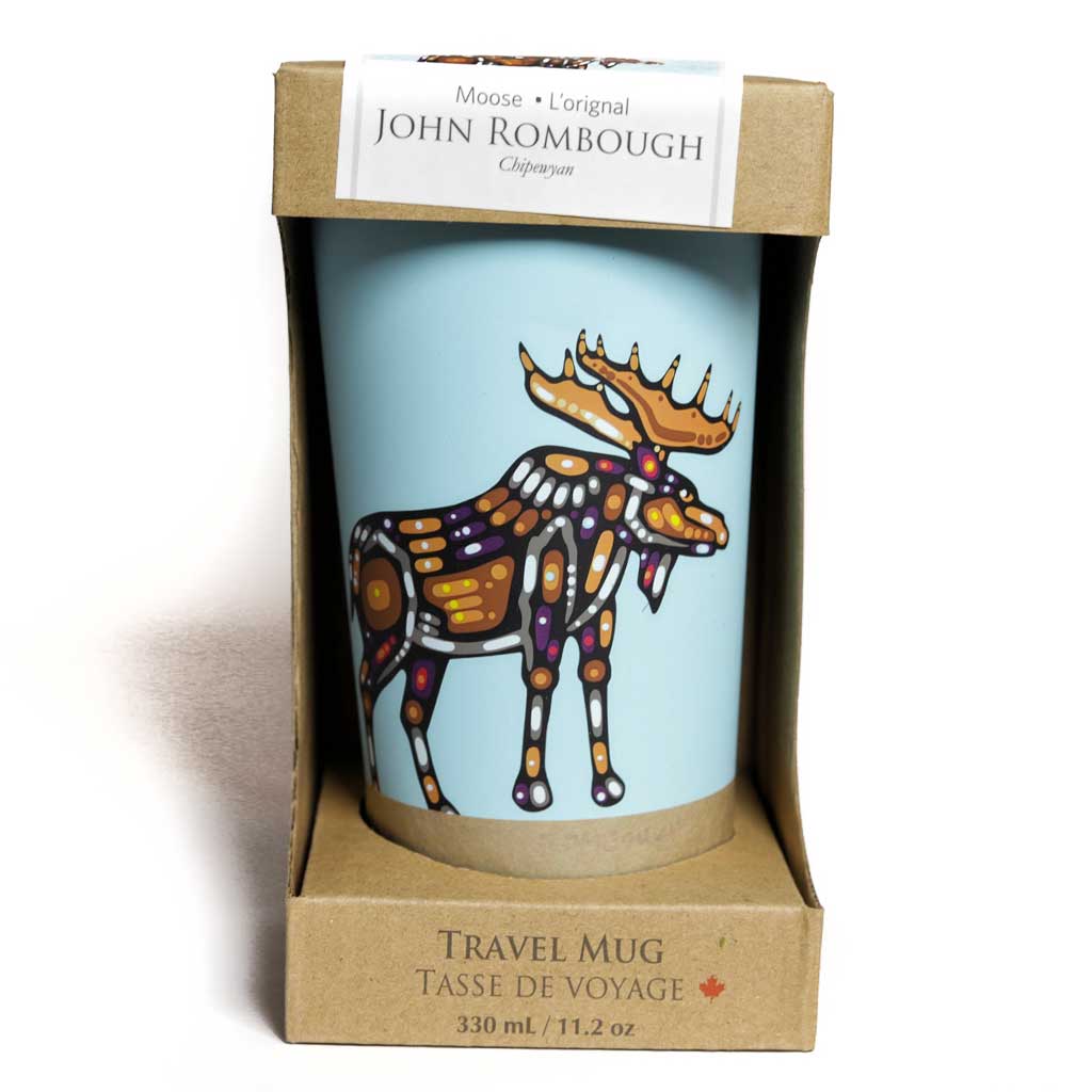 'Moose' Stainless Steel Travel Mug by John Rombough
