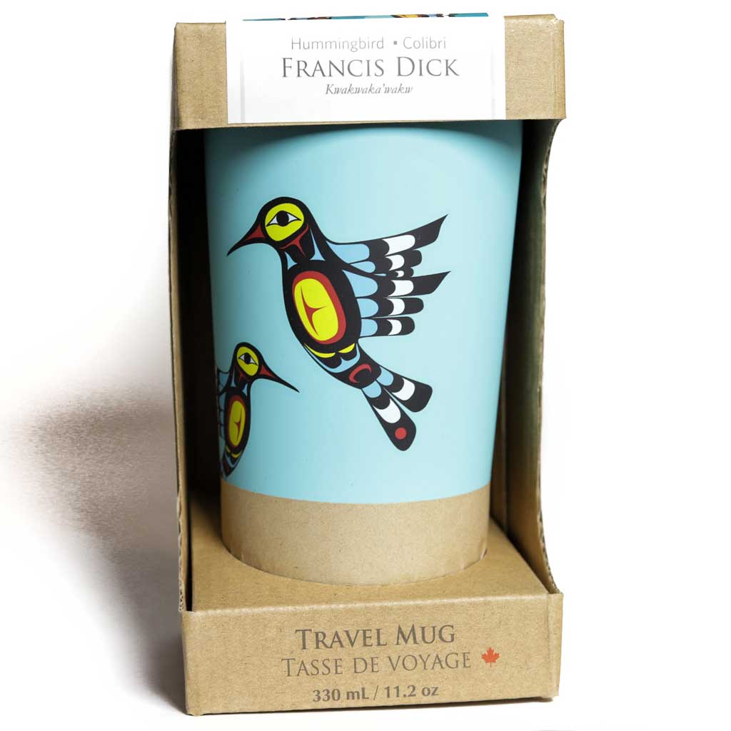 'Hummingbird' Stainless Steel Travel Mug by Francis Dick