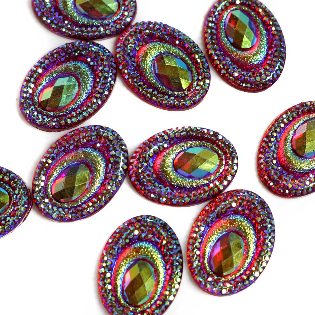 Peacock Resin Cabochons