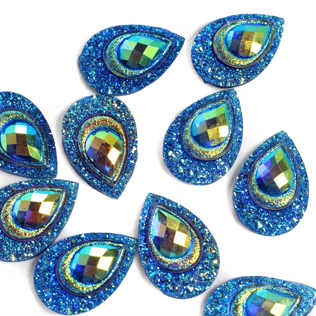 Peacock Resin Cabochons