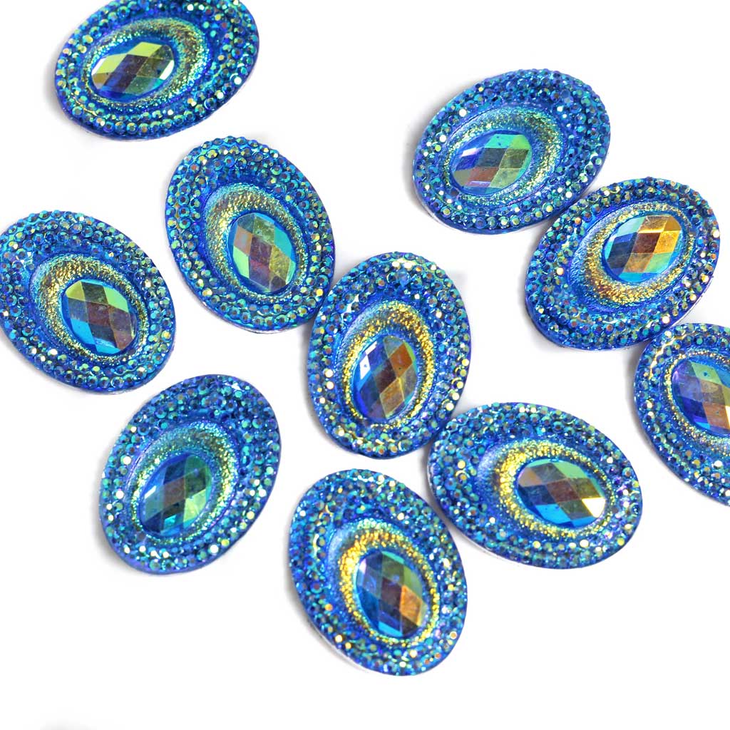 Peacock Resin Cabochons